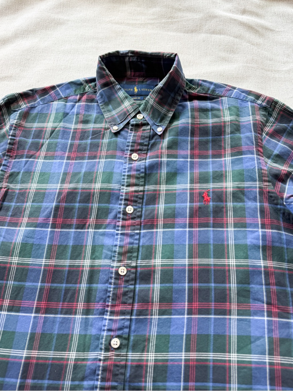 Polo Ralph Lauren Men's size M long sleeve Classic Button-Down Plaid Shirt - Picture 5 of 13